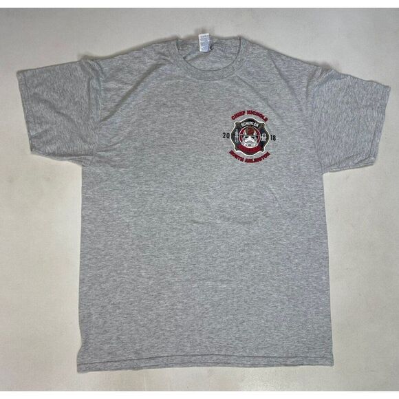 Fire Department North Arlington New Jersey T-shirt Men Large Gray Firemen 2018 - Picture 3 of 6